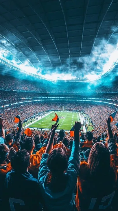 看台上热情助威的球迷